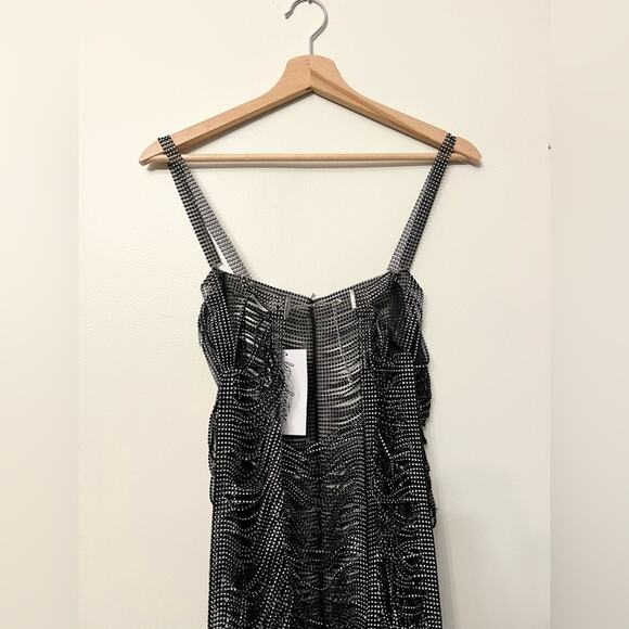 12th tribe NWT DIVA BLACK RHINESTONE DRESS eras tour crystal embellished - Picture 6 of 11
